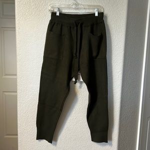 XL Zara knit joggers army green